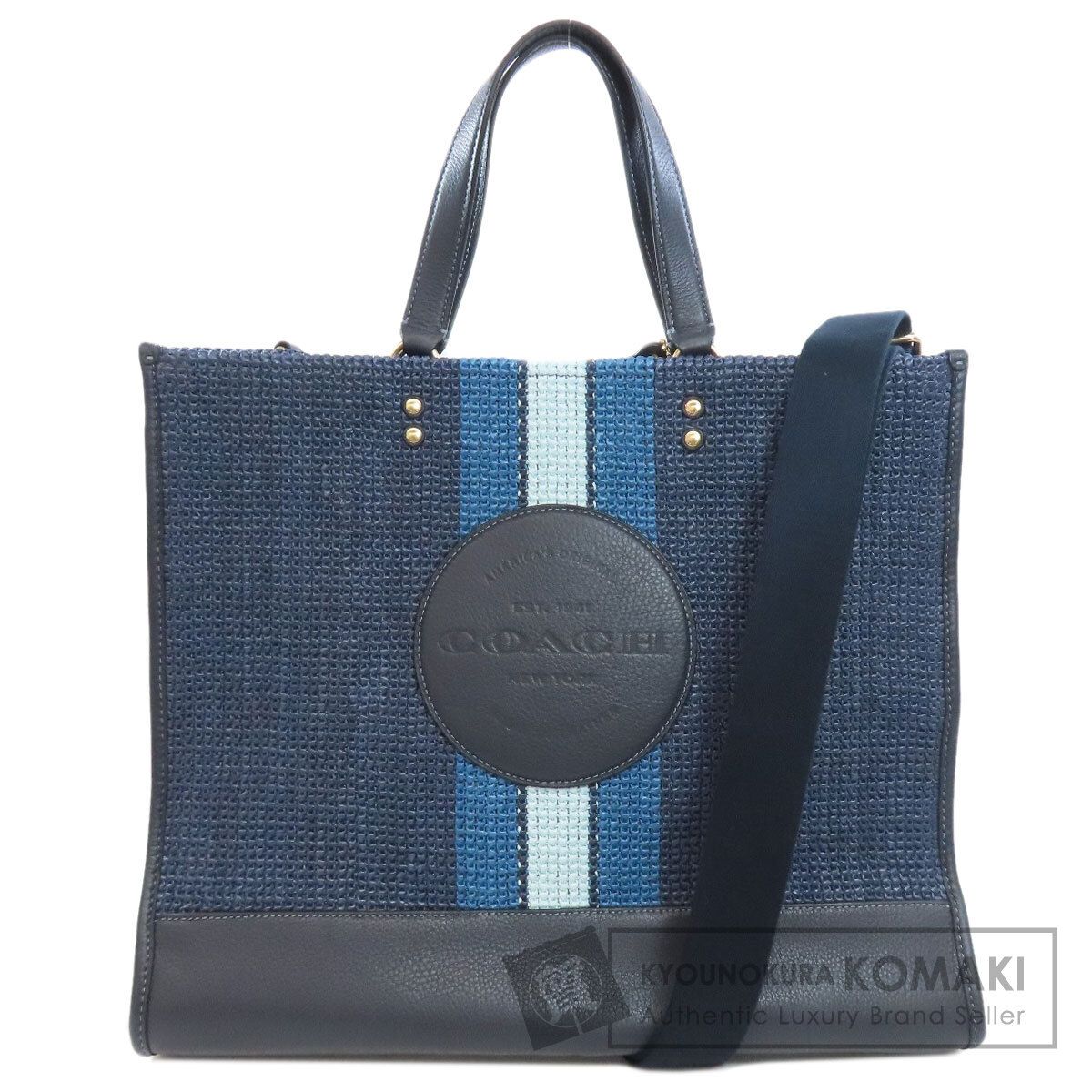 COACH コーチ CA593 デンプシー 2WAY トートバッグ ストロー 