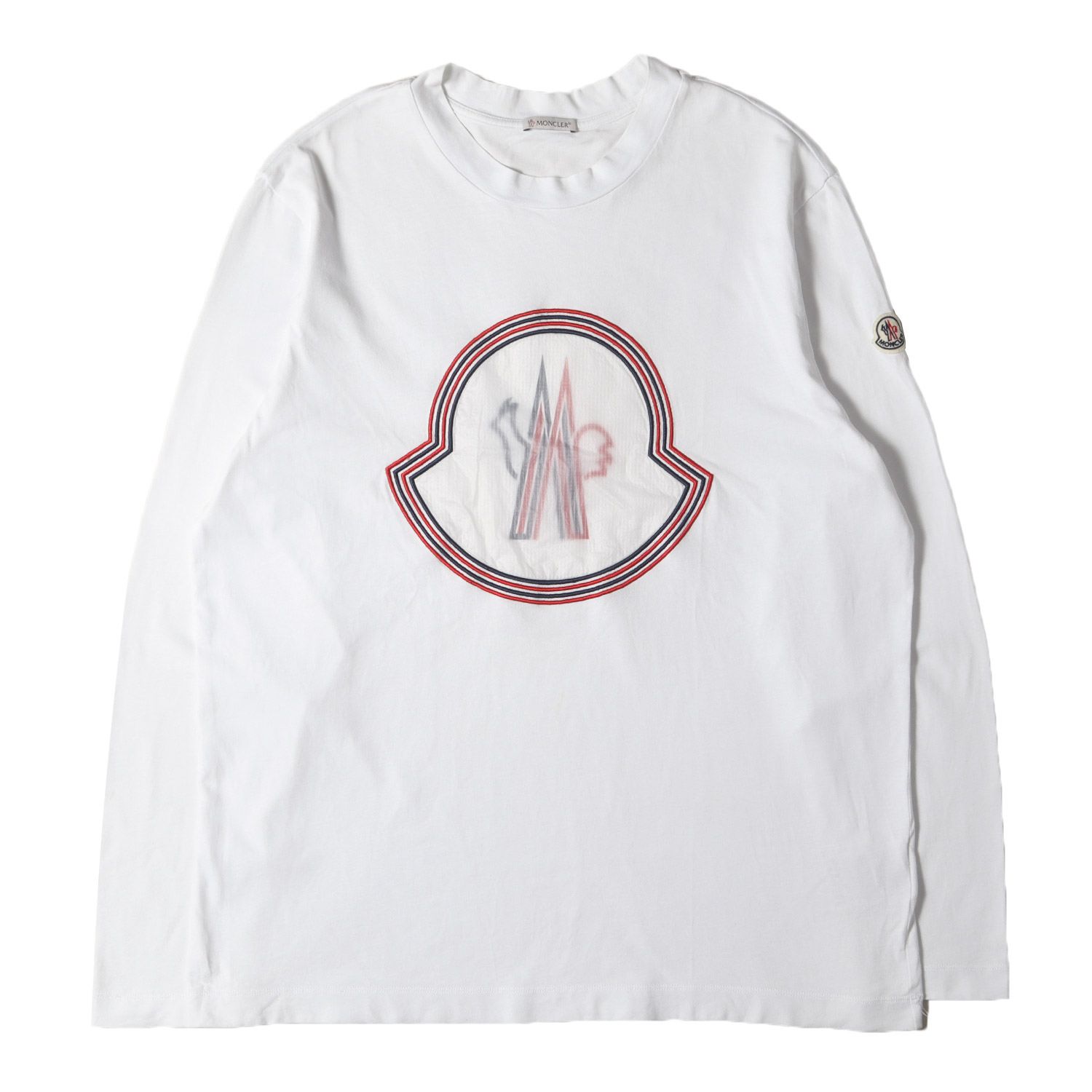MONCLER モンクレール Tシャツ ホワイト 白 サイズ:XL | パッチロゴ