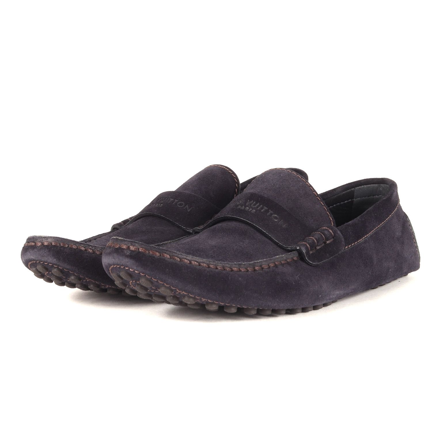 美品】LOUIS VUITTON ルイヴィトン サイズ:ネイビー 6.5 | ロゴ刻印