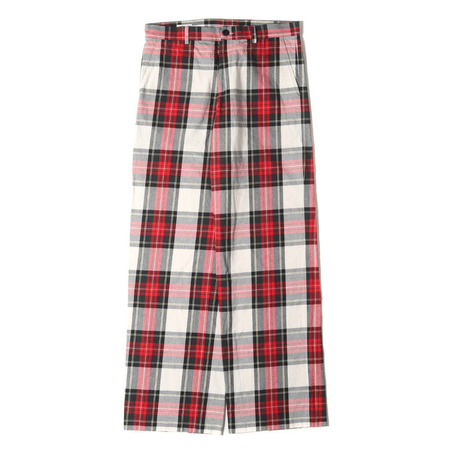 新品 DRIES VAN NOTEN チェックスカート レッド DRIES VAN NOTEN 