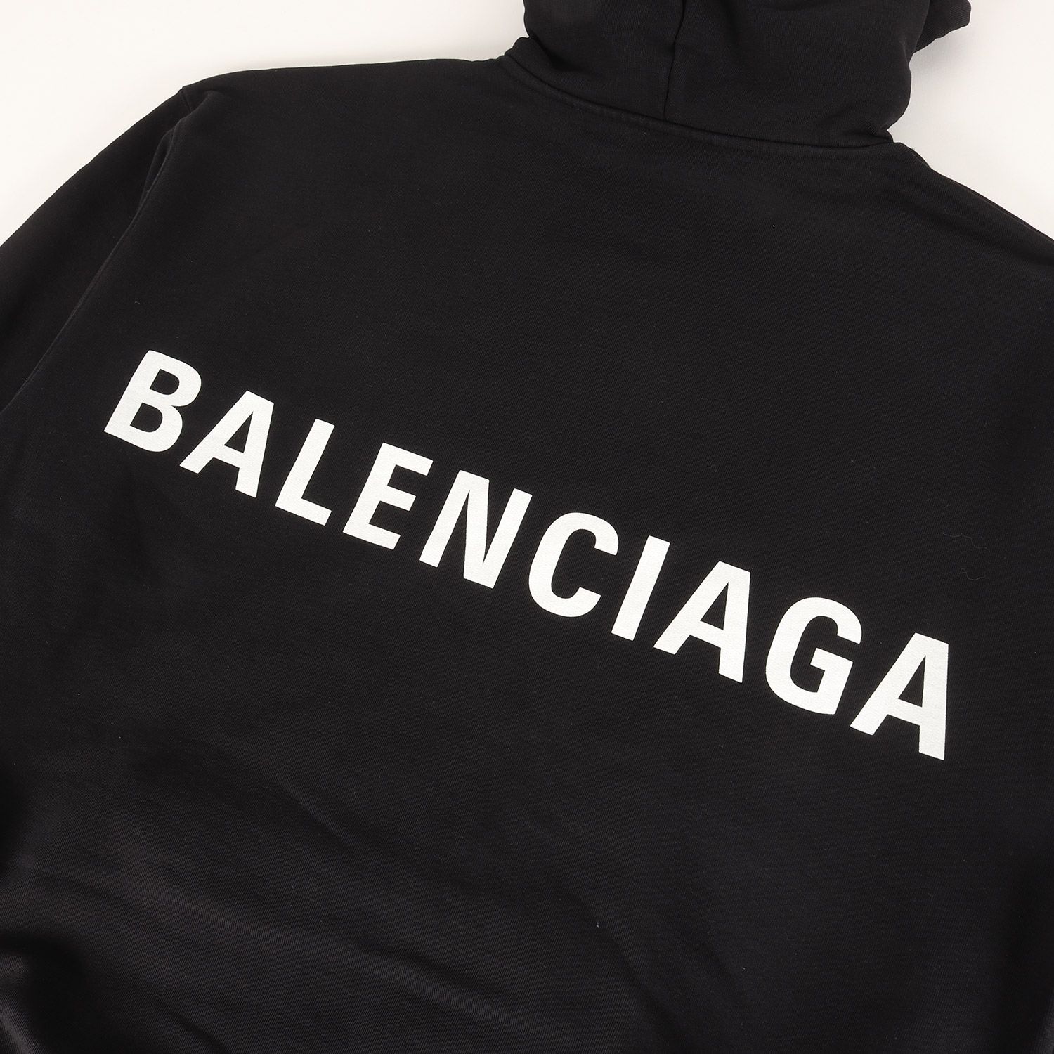 BALENCIAGA バレンシアガ パーカー ブラック 黒 サイズ:S | バックロゴ 
