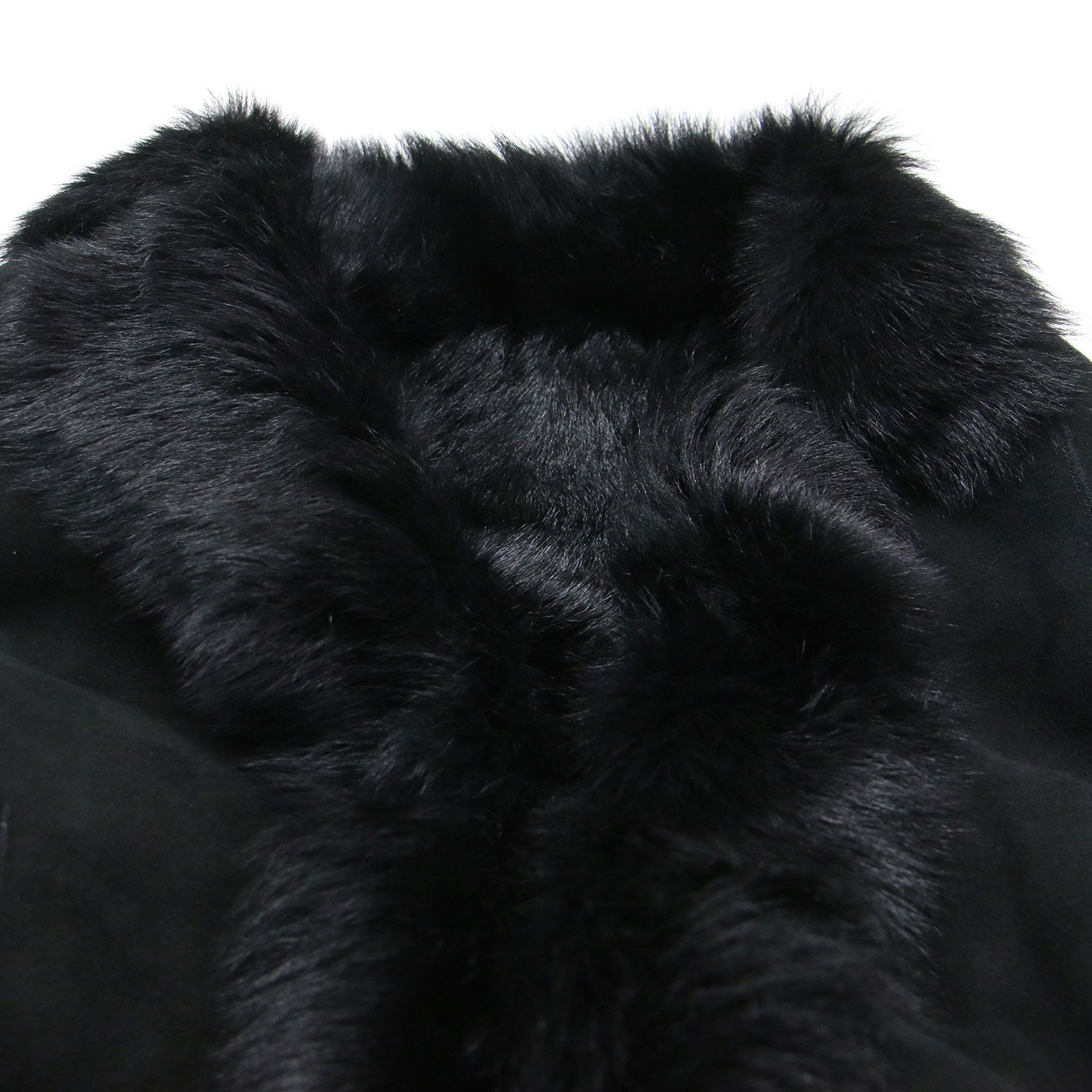 DKNY ダナキャラン コート ブラック 黒 サイズ:4(XL) | ムートン