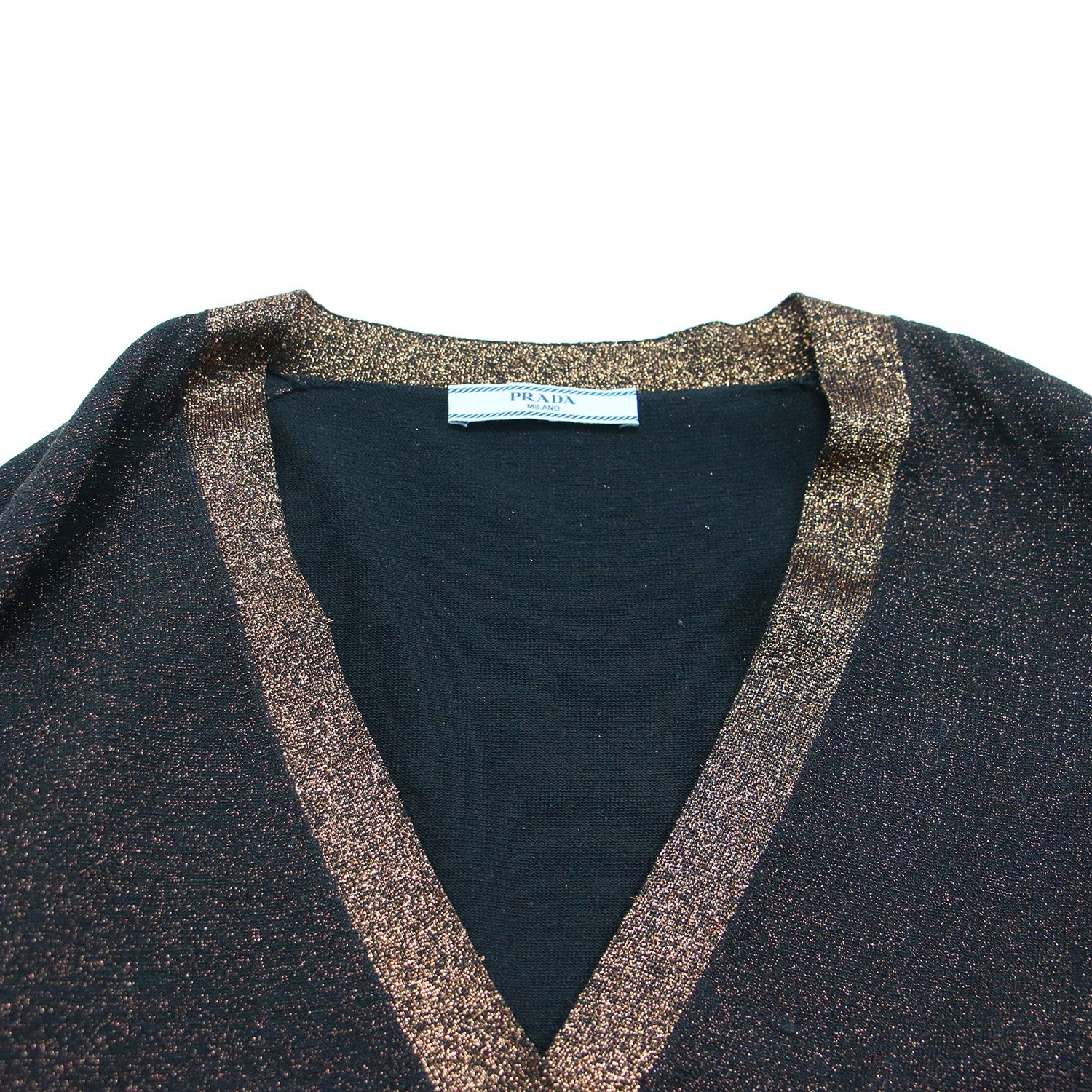 PRADA プラダ カーディガン ブラウン×ブルー サイズ:38(S) | シルク