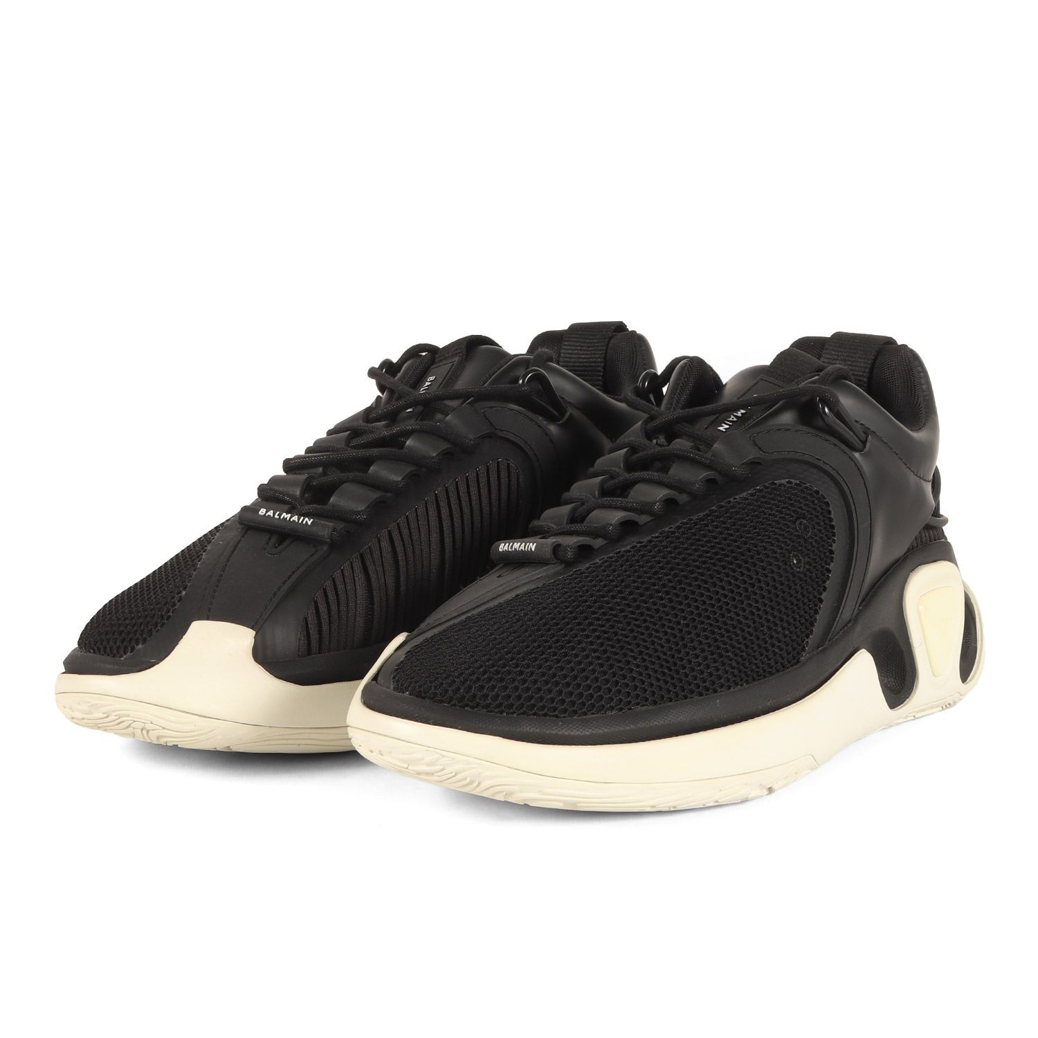 BALMAIN バルマン サイズ:US8(26.0cm) | B Runner / 44 rue Francois 1er | ブラック 黒 | ローカット スニーカー シューズ 靴 【メンズ】【中古】