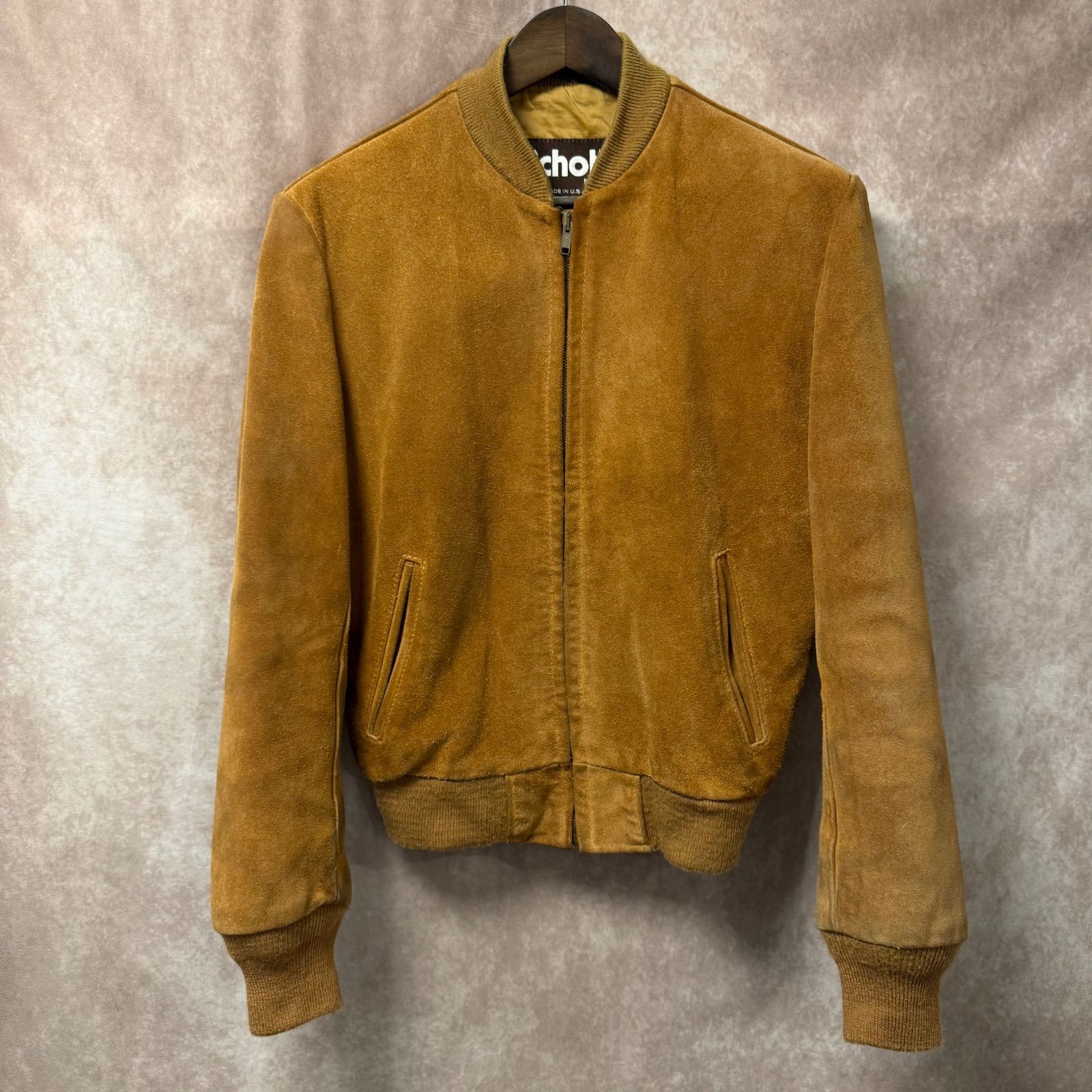 ✨OLD Schott 80s 米国製 スエード レザージャケット 38✨ショット