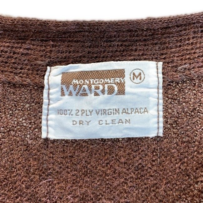 MONTGOMERY WARD カーディガンセーター 70s vintage 70年代 OLD 長袖 V