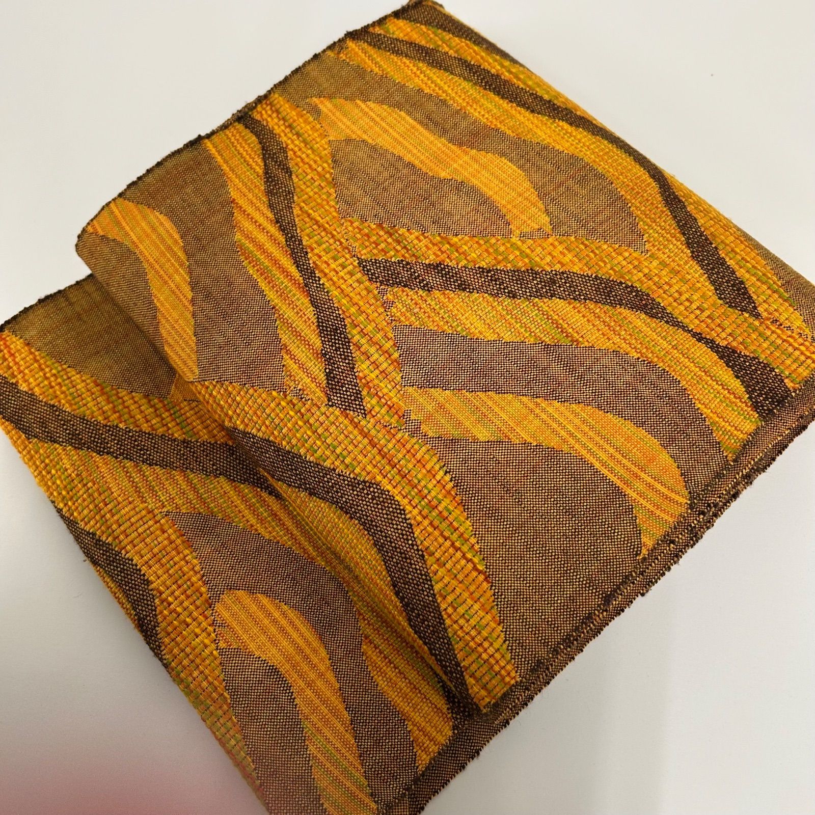 名古屋帯 正絹 紬 幾何学 八寸 MA-3559 - メルカリ