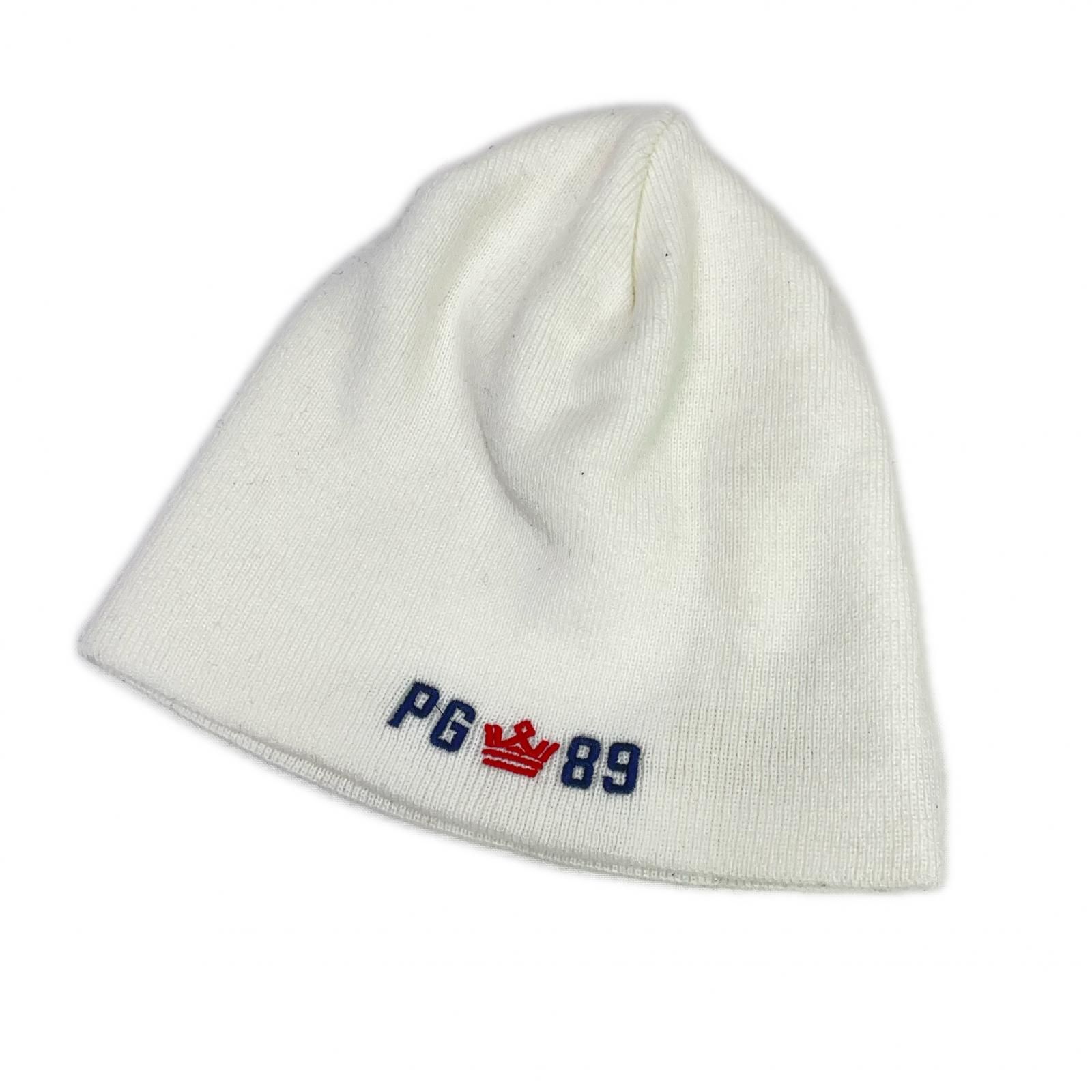 中古 パーリーゲイツ PEARLY GATES ニット帽 フリー 白 ホワイト