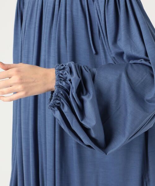 cY65 SOFIE D'HOORE 定12万 ウールギャザーワンピース ネイビー 紺 毛