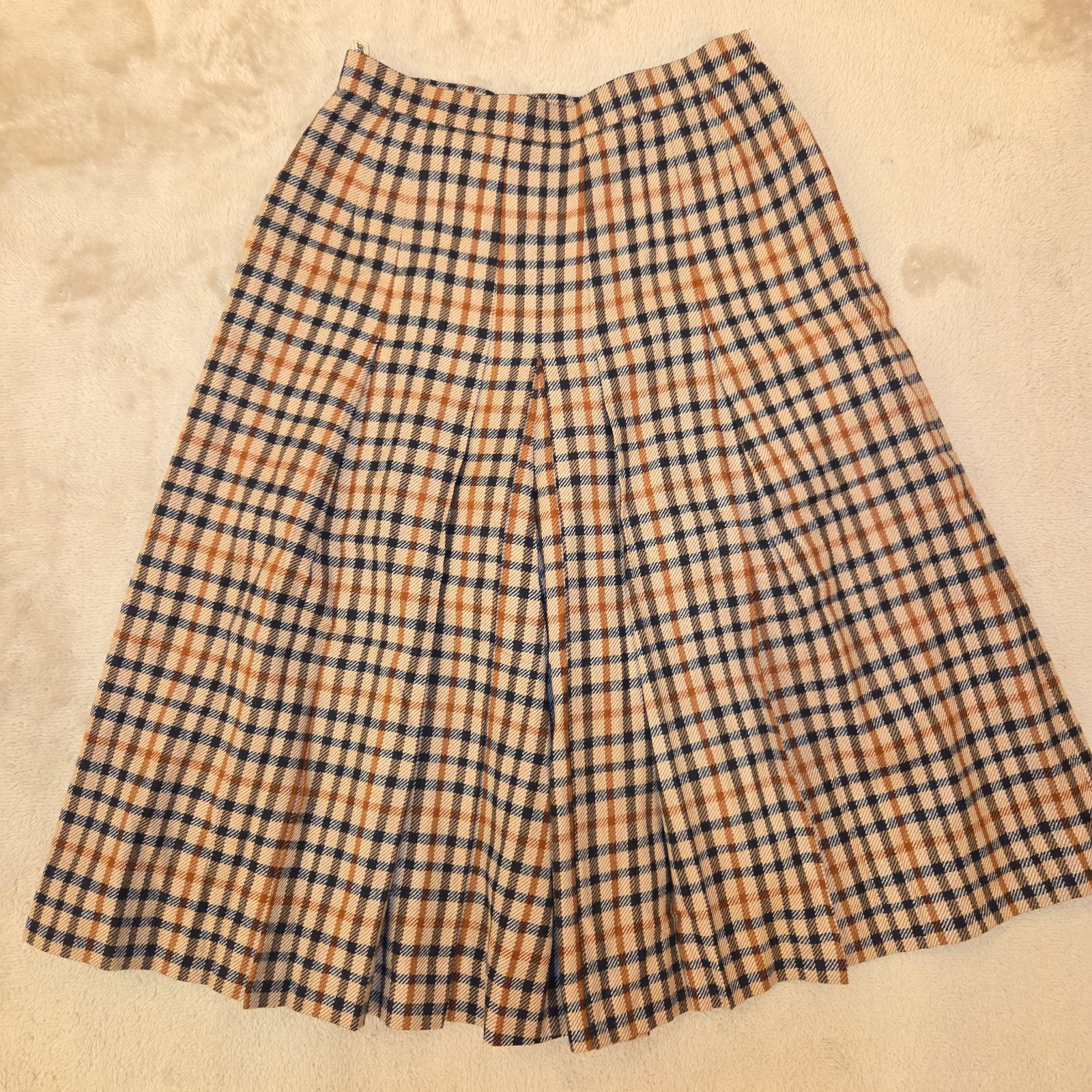 25SS ベージュ チェック柄 ハーフパンツ 25SS ベージュ チェック柄