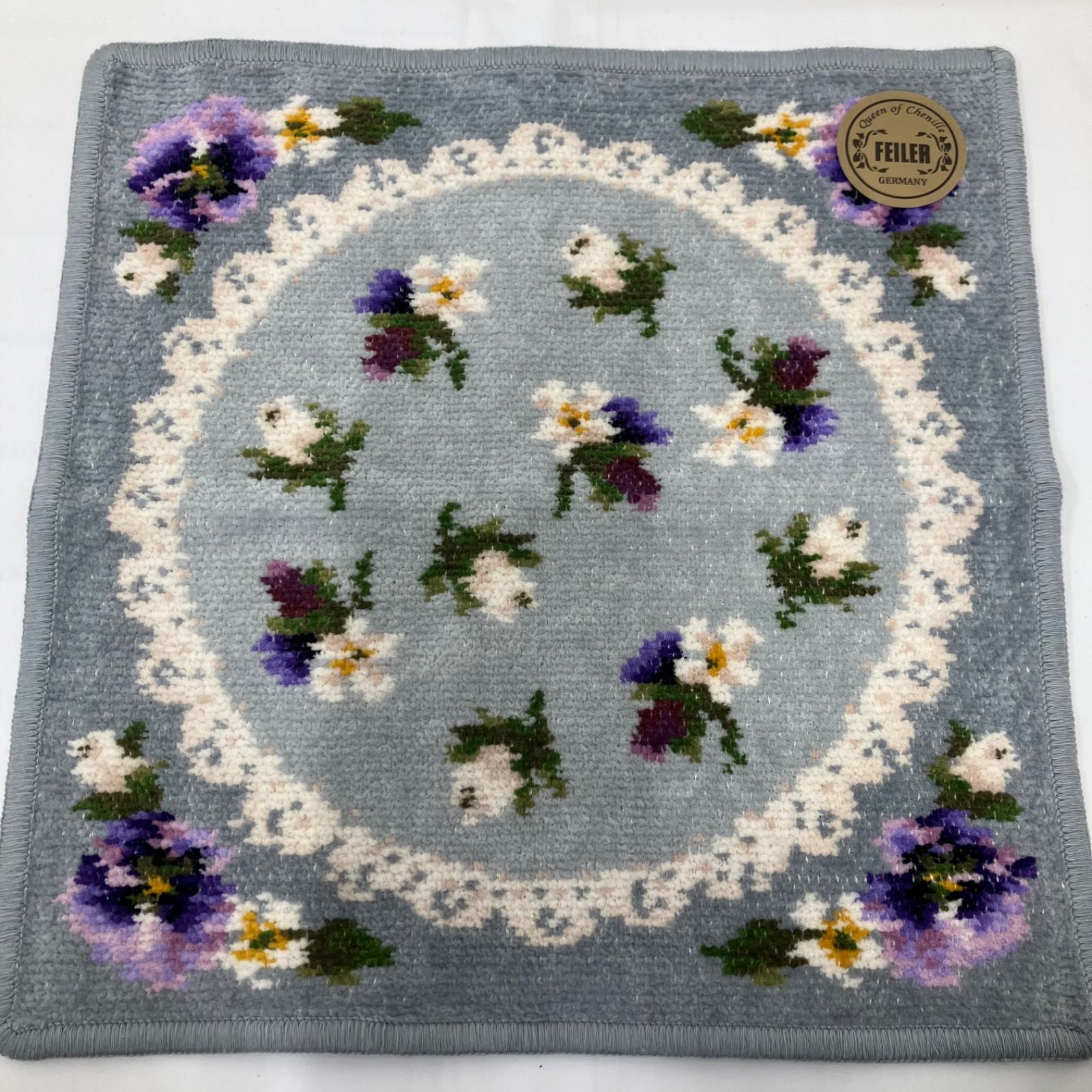 8969 FEILER フェイラー ハンカチ ナイツドリーム ライトグレー グレー