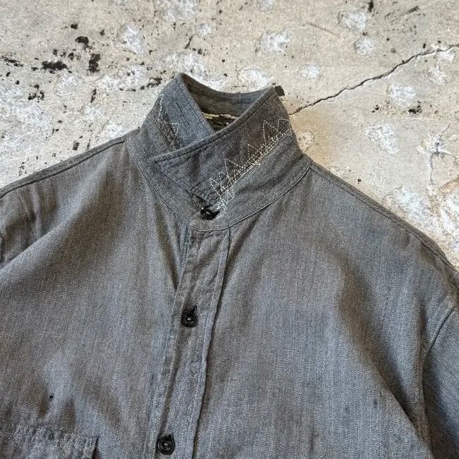 50s BIG MAC / ビッグマック ブラックシャンブレー ワークシャツ 襤褸