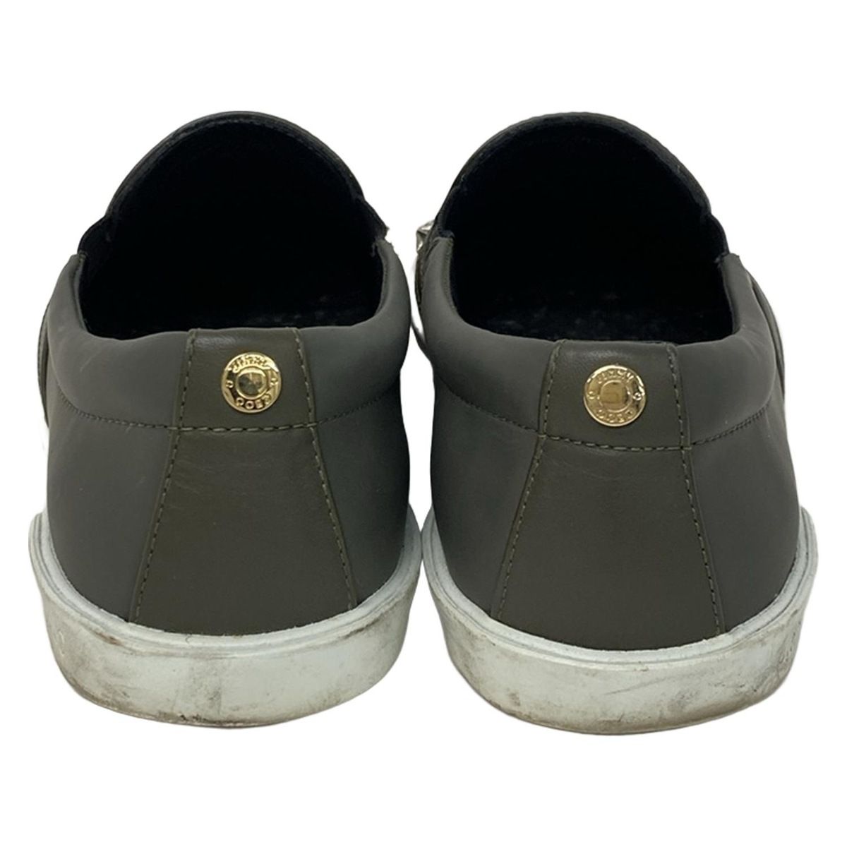 JIMMY CHOO(ジミーチュウ) スリッポン 37 レディース - ダークグレー