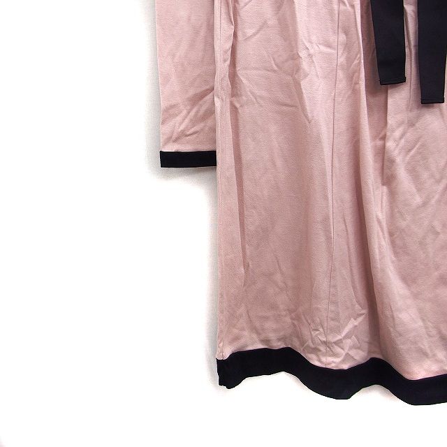 トゥービーシック TO BE CHIC リボン ワンピース 7分袖 ミニ ツートン