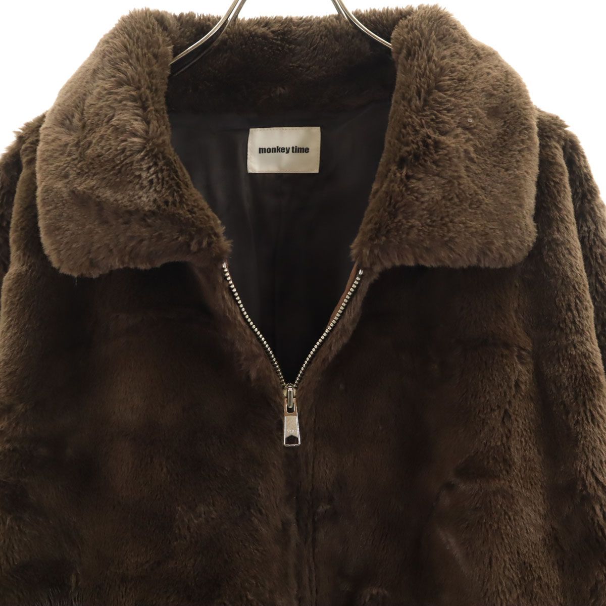 MONKEY TIME モンキータイム フェイクファー ジャケット XL ブラウン