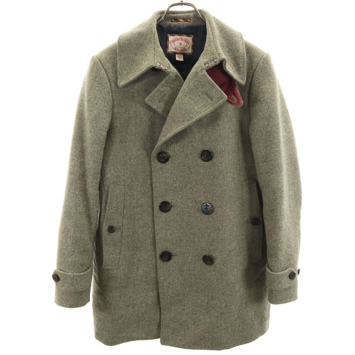 Brooks Brothers ブルックスブラザーズ MOON社 ピーコート S グレー P
