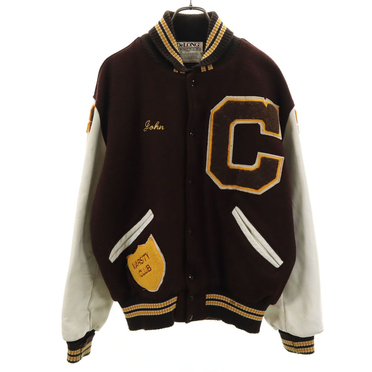 DeLONG デロング 90s オールド レタードワッペン スタジャン L
