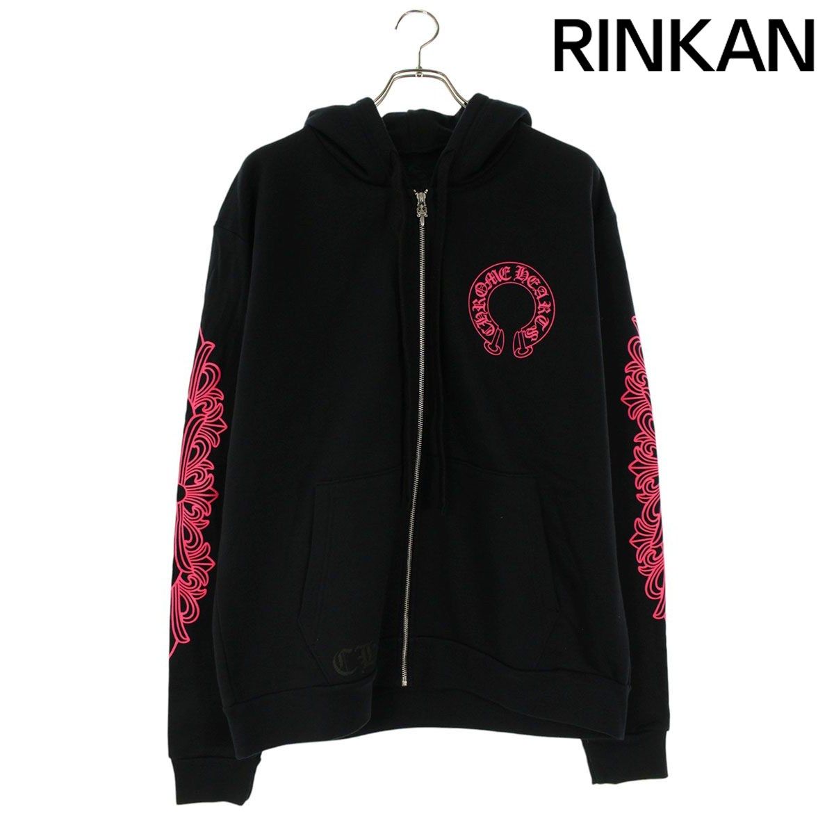 送料込み！クロムハーツ ジップパーカー クロムハーツ SWTSHRT HD ZIP バックホースシュー袖フローラルプリント