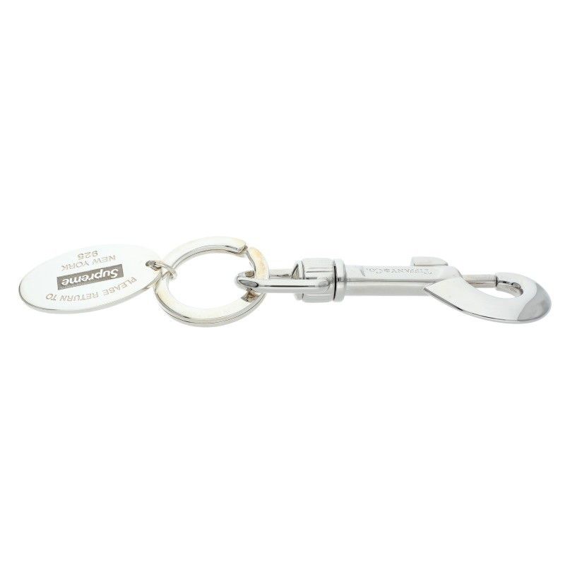 シュプリーム ×ティファニー TIFFANY&Co. 21AW Oval Tag Keyring