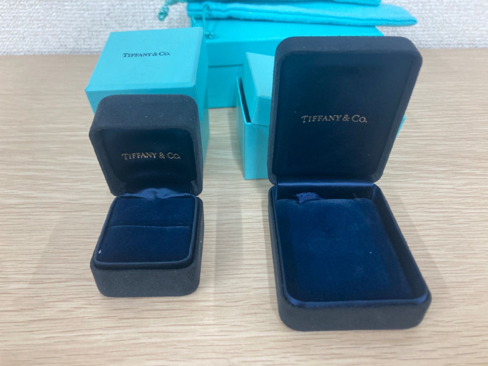 4 Tiffany ティファニー ビロード 空箱 セット まとめ【アクセサリー