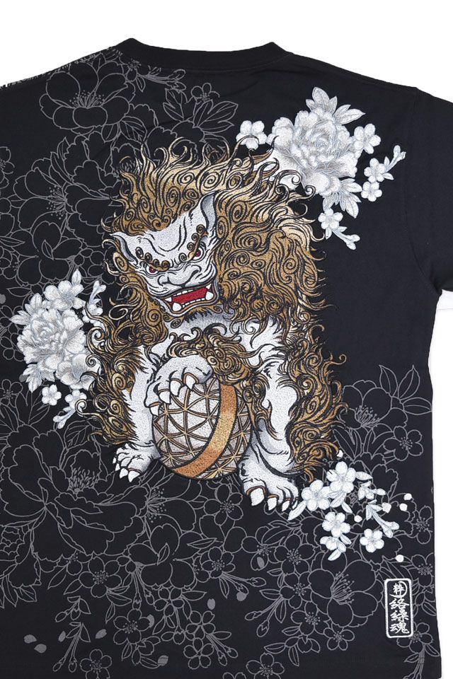 粋 唐獅子牡丹半袖Tシャツ◇絡繰魂 - メルカリ