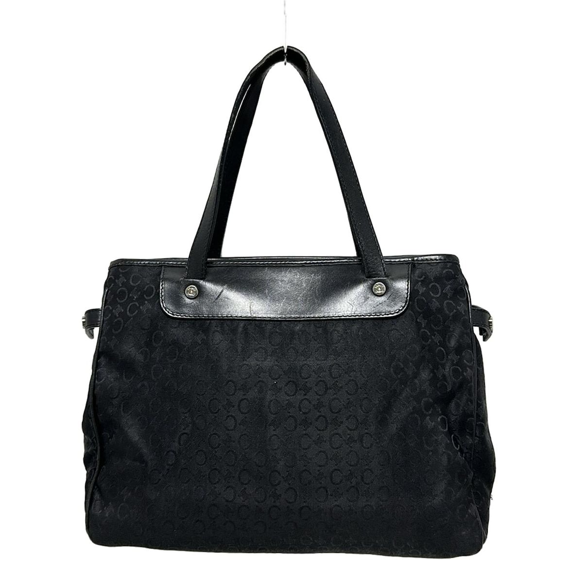 CELINE(セリーヌ) トートバッグ Cマカダム柄 黒 レザー - メルカリ