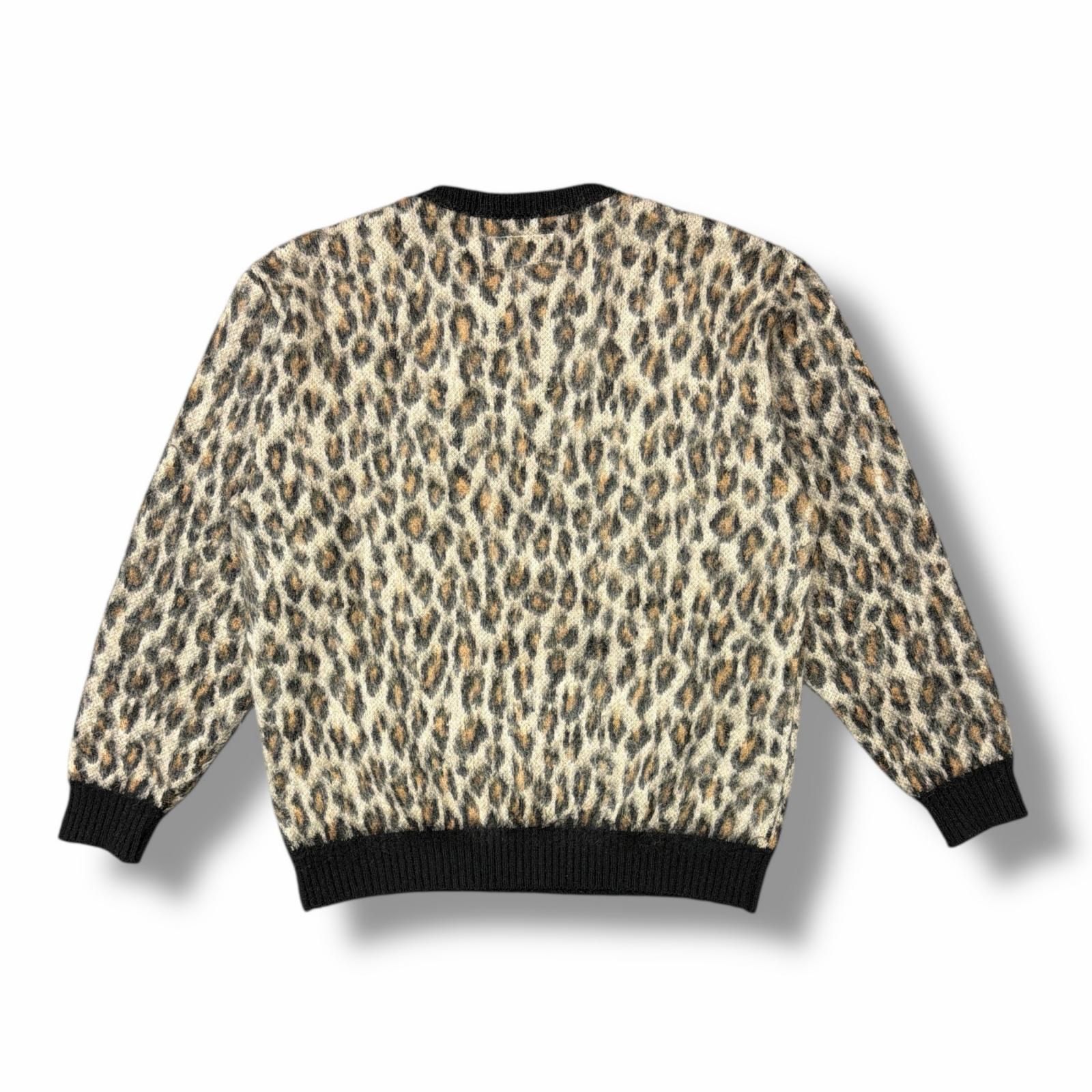 ワコマリア LEOPARD MOHAIR CREW NECK SWEATER レオパードモヘアニット 