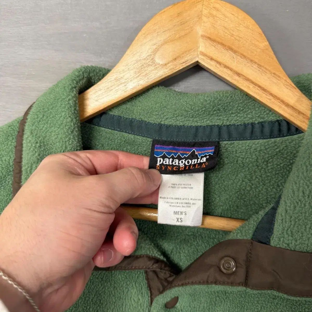 10s patagonia Synchilla（シンチラ）スナップ-T グリーン/ブラウン