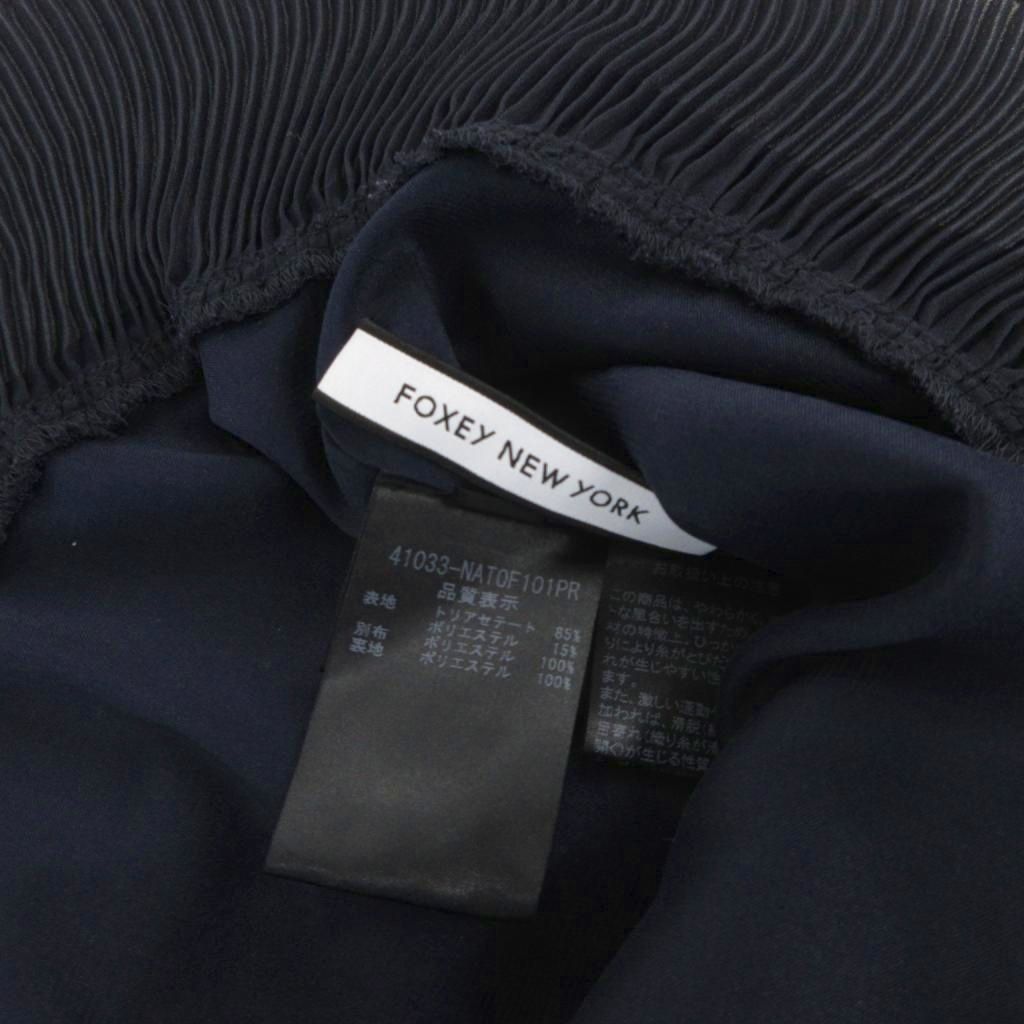 フォクシーニューヨーク FOXEY NEW YORK シャツ ブラウス 38 紺