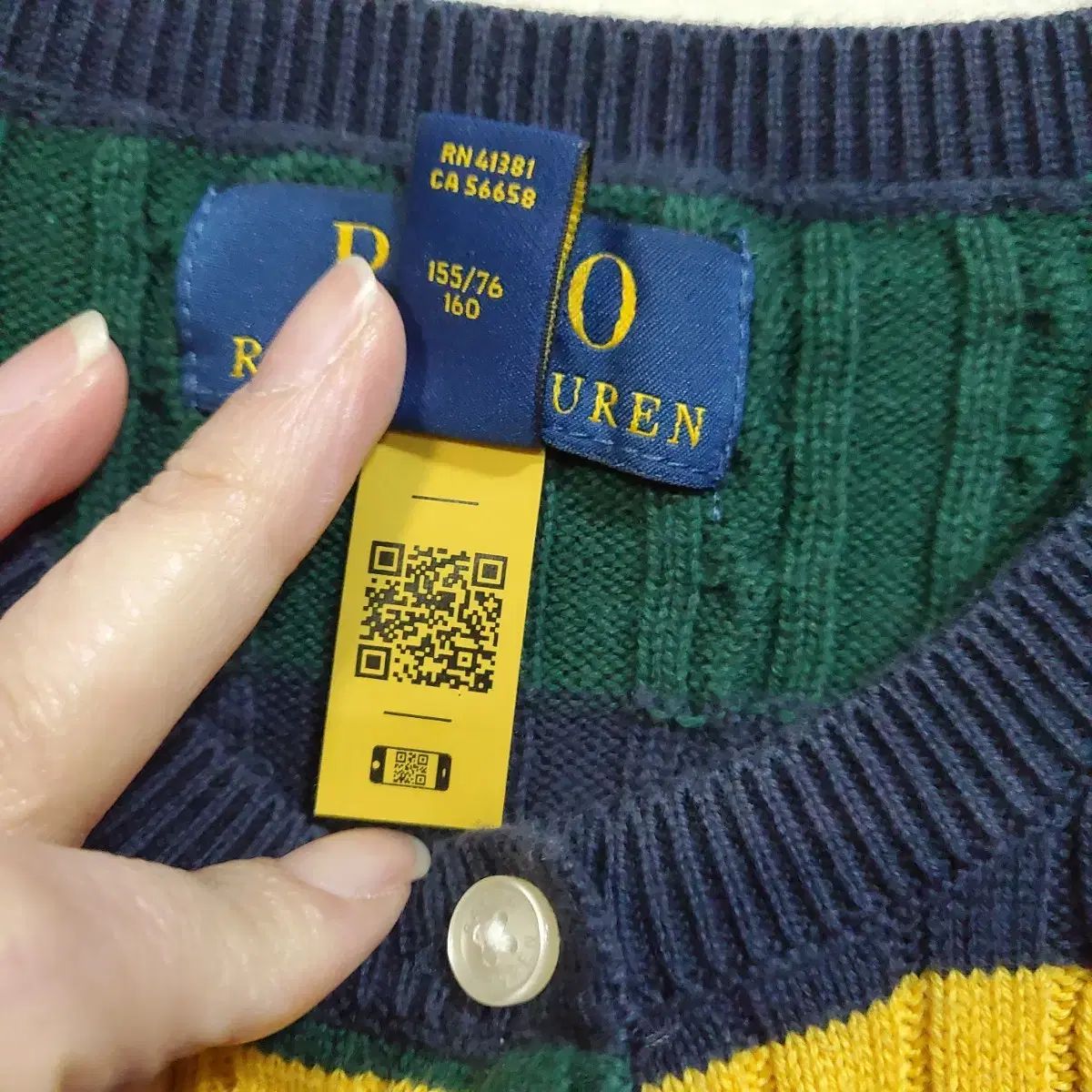 ポロラルフローレン キッズ マルチ ストライプ カーディガン XL - メルカリ