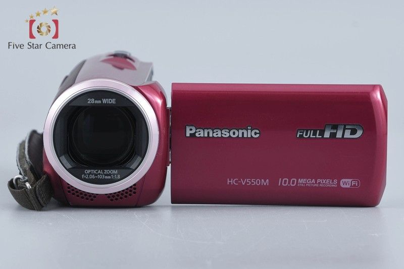 【中古】Panasonic パナソニック HC-V550M レッド デジタルハイビジョンビデオカメラ 元箱付き Panasonic（パナソニック） 【中古】Panasonic HC-V550M レッド