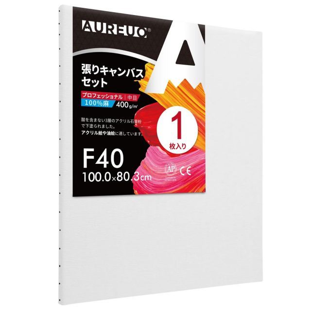 送料無料】AUREUO 張りキャンバス セット F40 (116.7cmX91cm) 中目 全