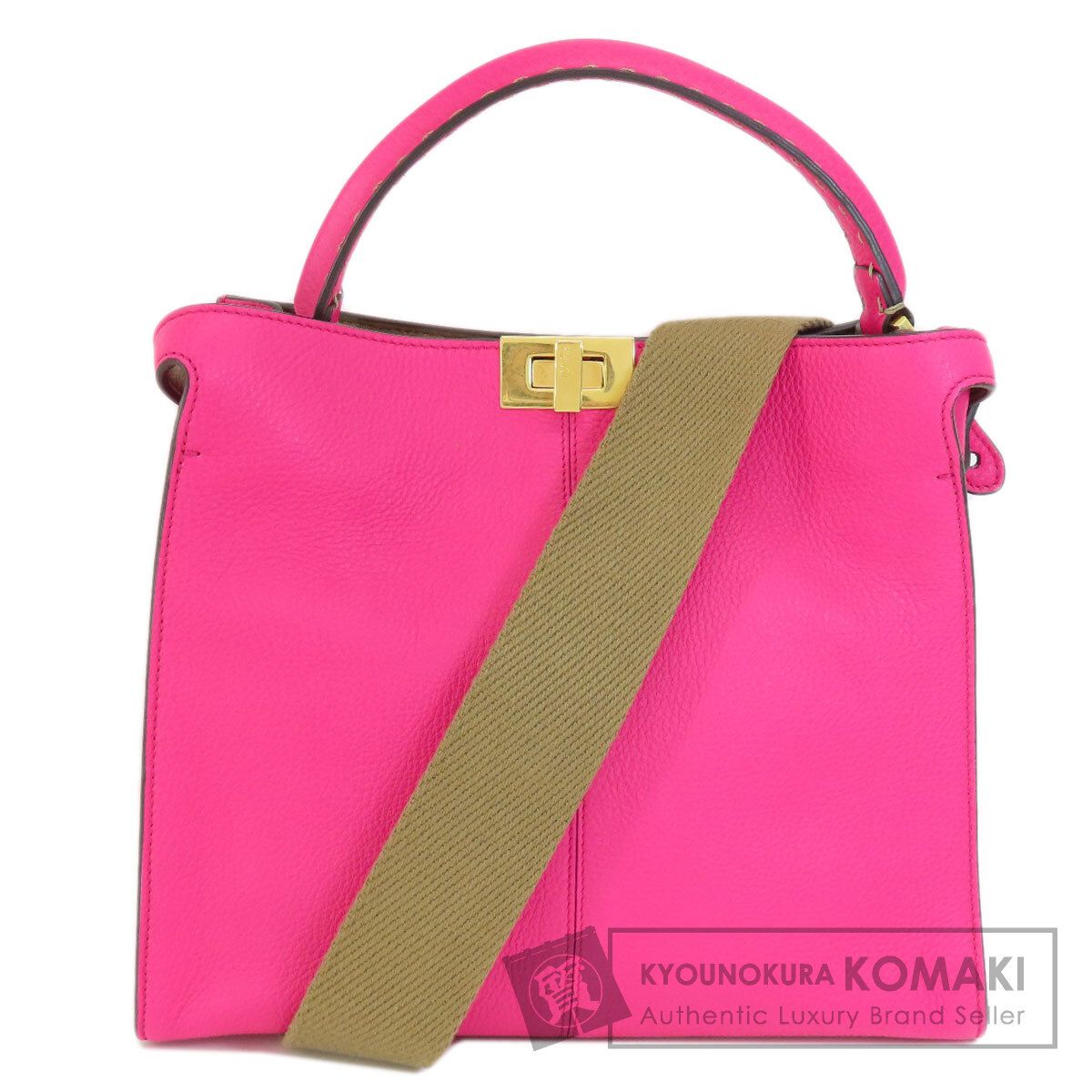 FENDI フェンディ 2WAY ピーカブー ハンドバッグ カーフ【中古】 FENDI フェンディ ピーカブー エックスライト 2WAY ハンドバッグ