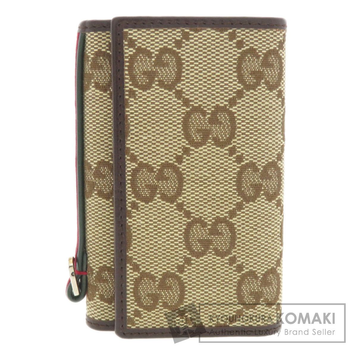 GUCCI グッチ 131928 GG キーケース キャンバス レザー レディース
