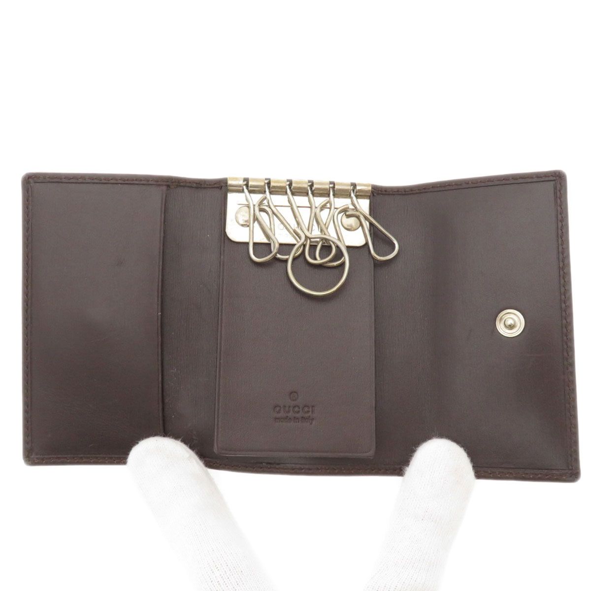 GUCCI グッチ 131928 GG キーケース キャンバス レザー レディース