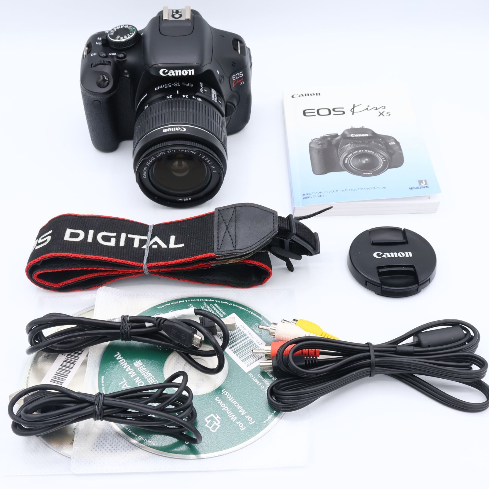 Canon キヤノン デジタル一眼レフカメラ EOS Kiss X5 レンズキット EF