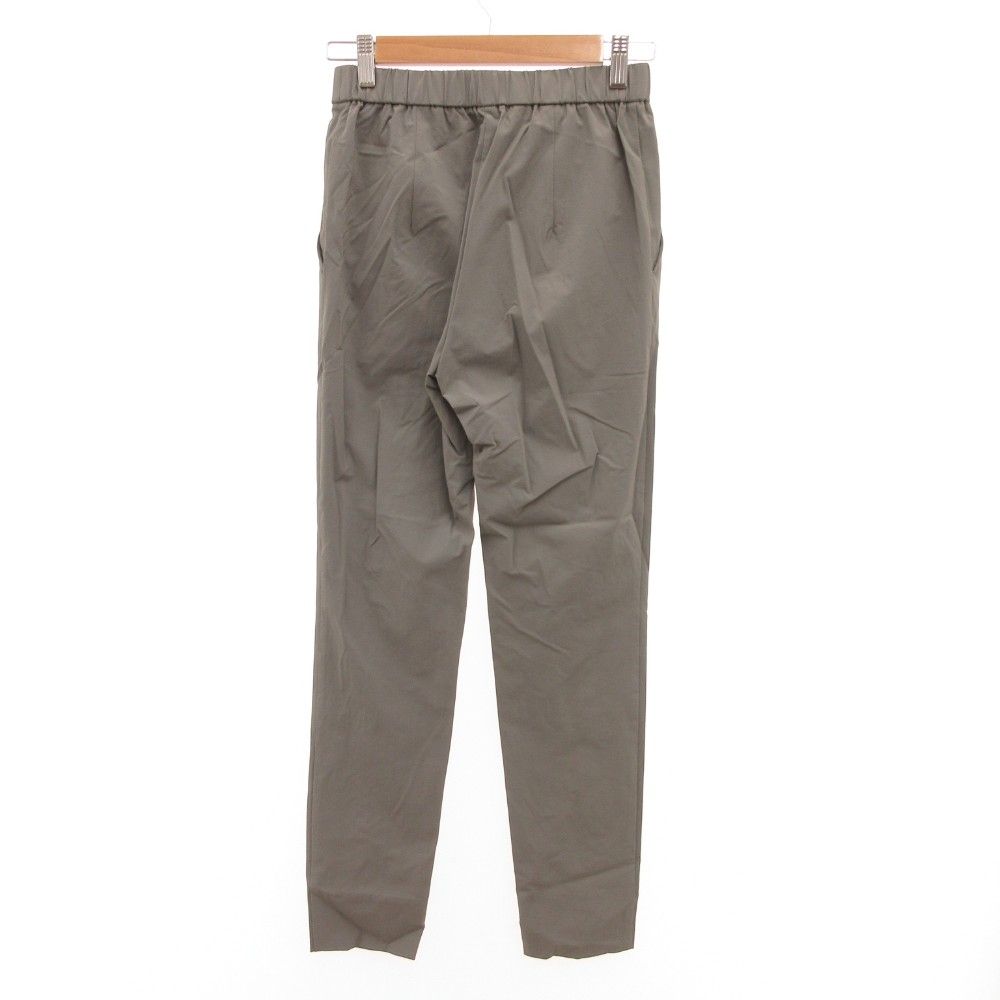 ヨリ yori サブリナパンツ クロップド スラックス イージー 36 グレー  