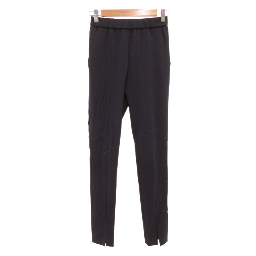 ヨリ yori イージーパンツ スラックス スリム 36 紺 ネイビー /JS