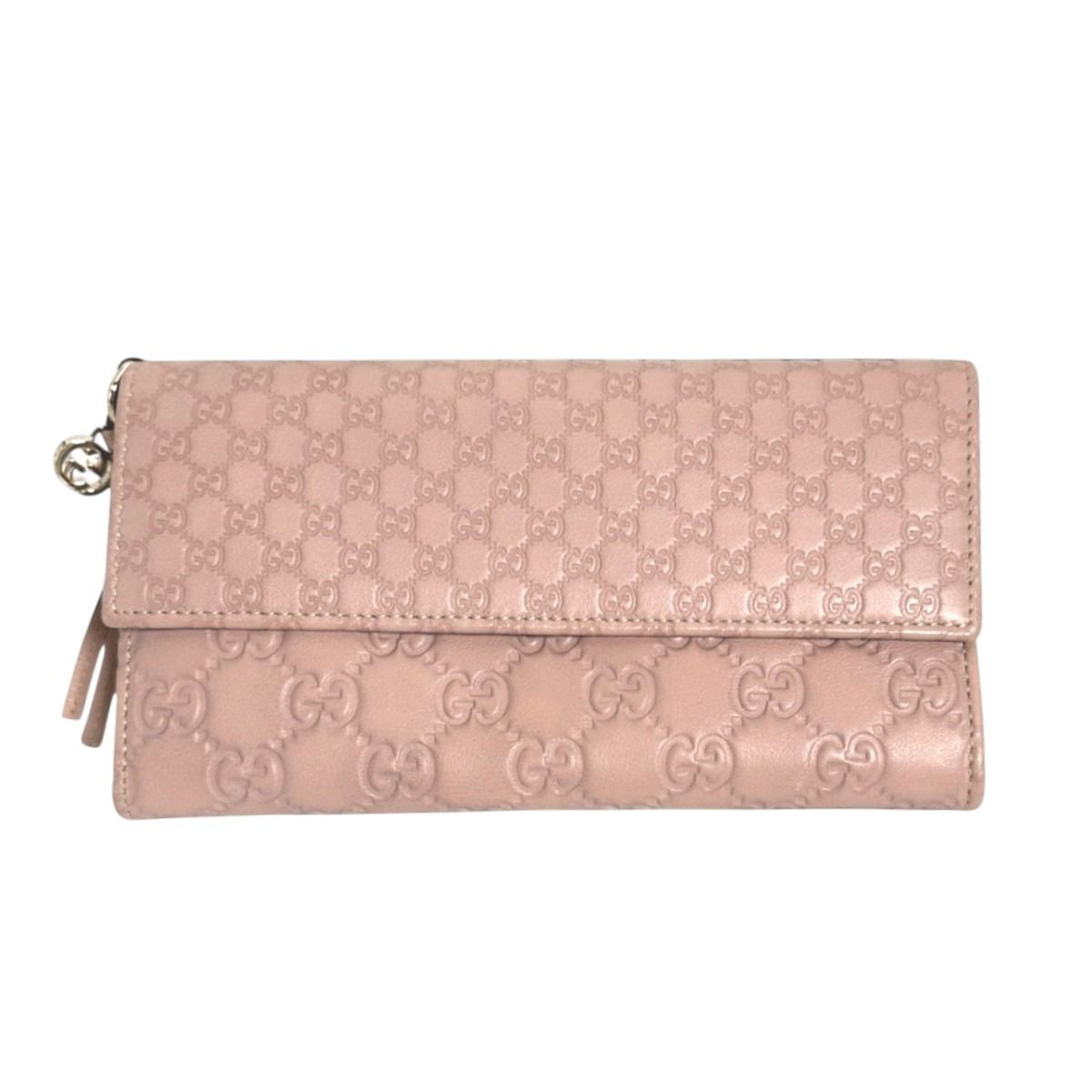 グッチ 323396 グッチシマ 二つ折り長財布 GG 長財布 GUCCI ピンク 
