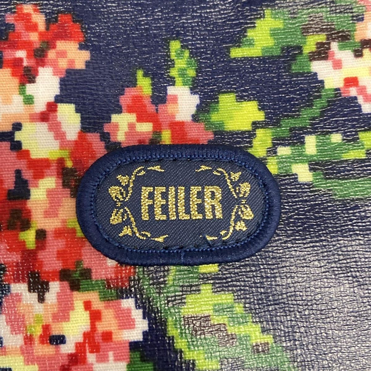 FEILER(フェイラー) トートバッグ美品 - ダークネイビー×イエロー 