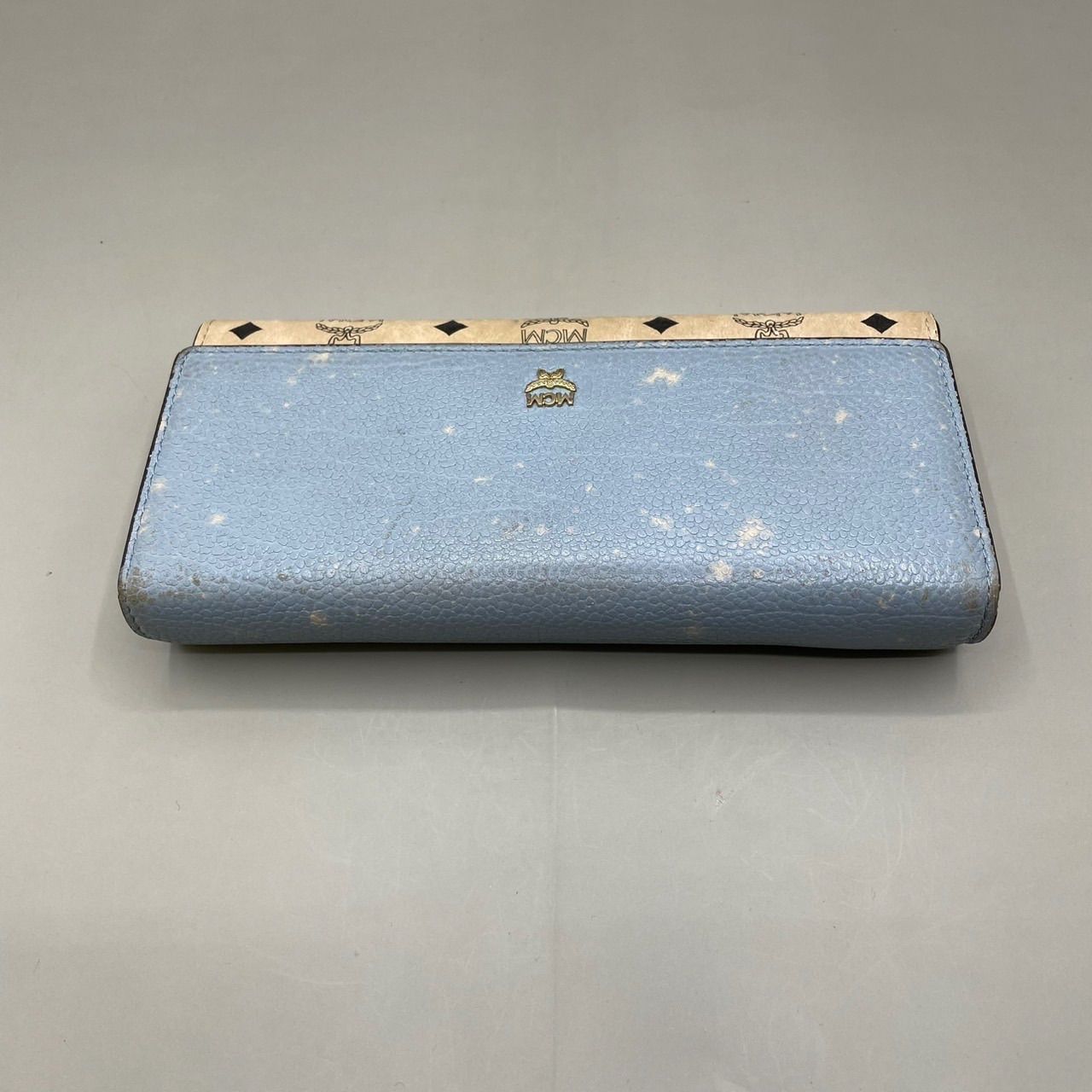 良品 MCM エムシーエム 長財布 ロングウォレット 三つ折り財布 大容量 