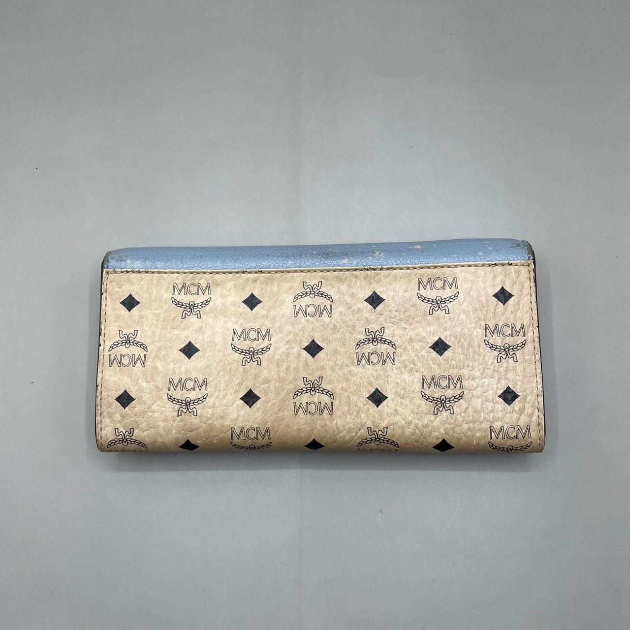 良品 MCM エムシーエム 長財布 ロングウォレット 三つ折り財布 大容量 
