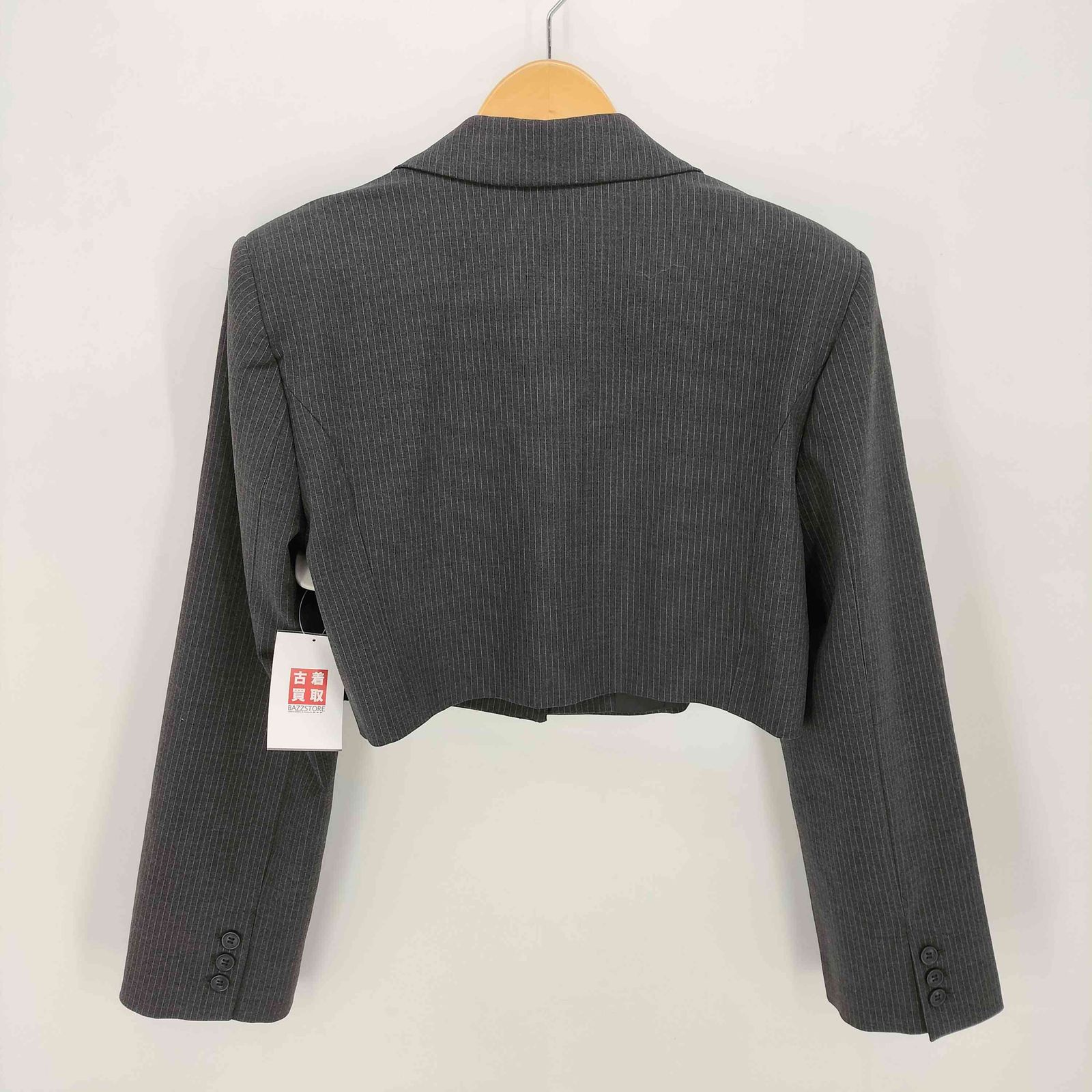 ザラ ZARA ピンストライプ クロップド テーラード ジャケット