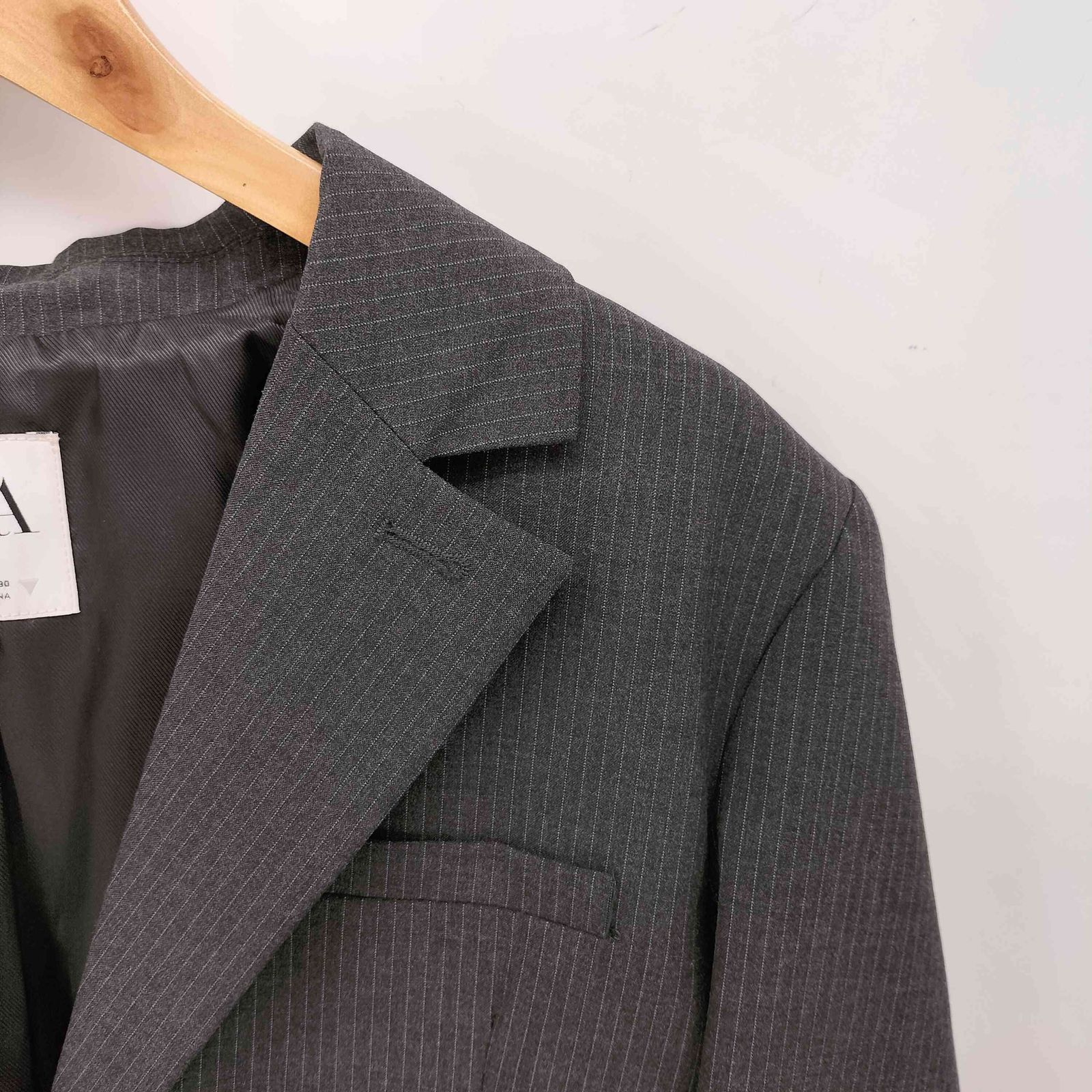 ザラ ZARA ピンストライプ クロップド テーラード ジャケット