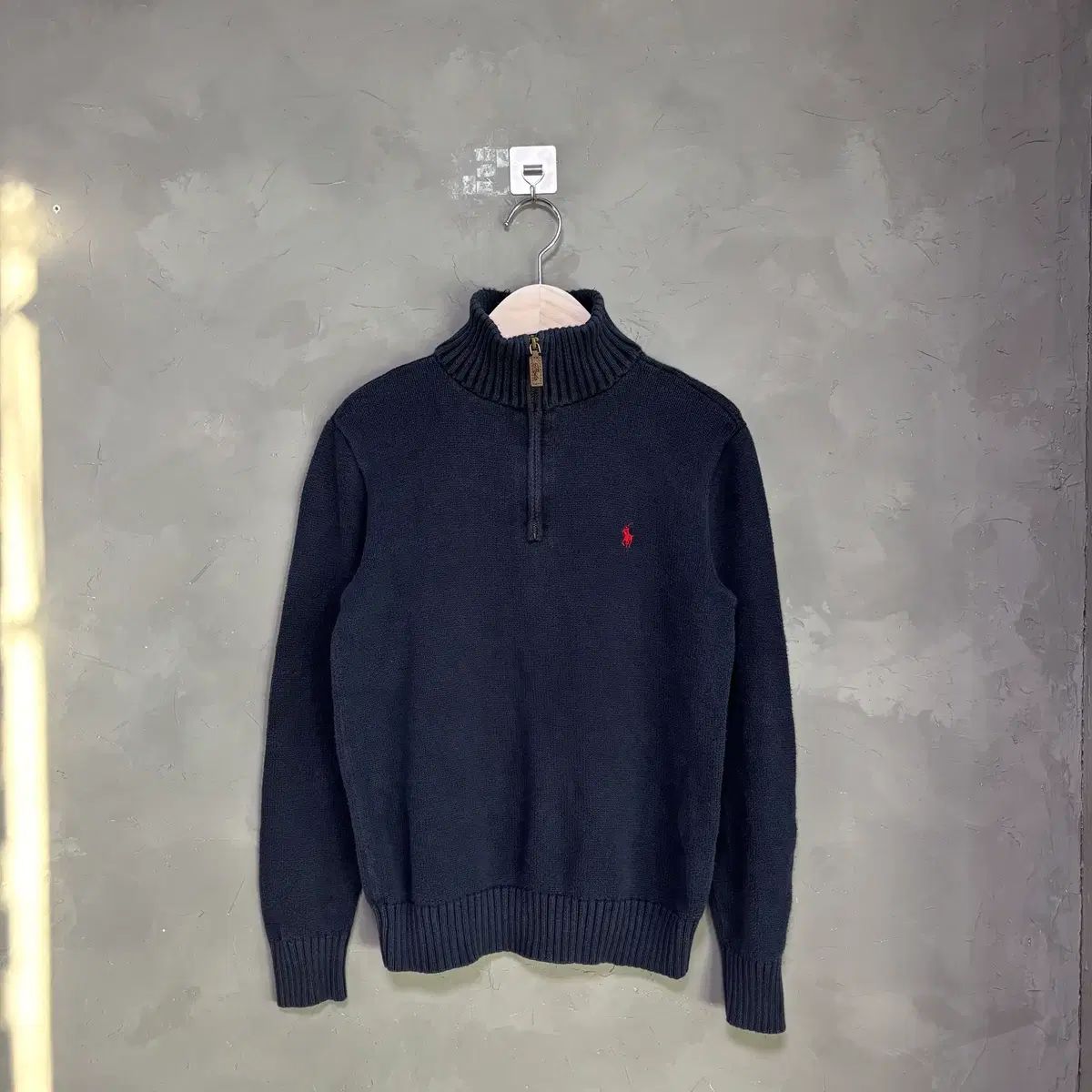 ポロラルフローレン ニット ハーフジップ ネイビー - メルカリ