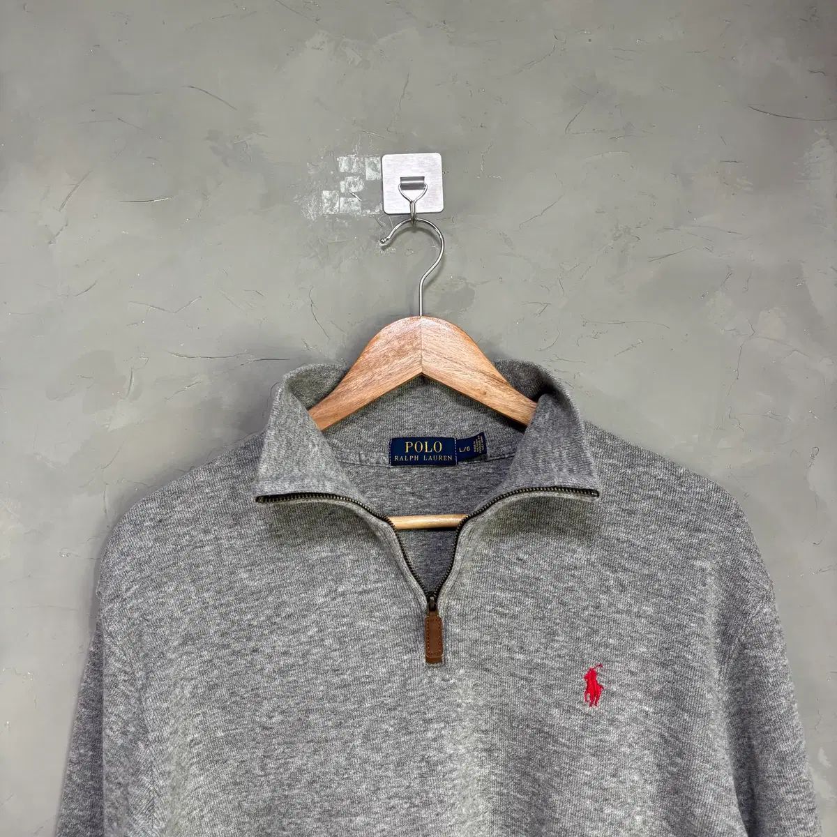 ポロ ラルフローレン ニット ハーフジップ グレー - メルカリ