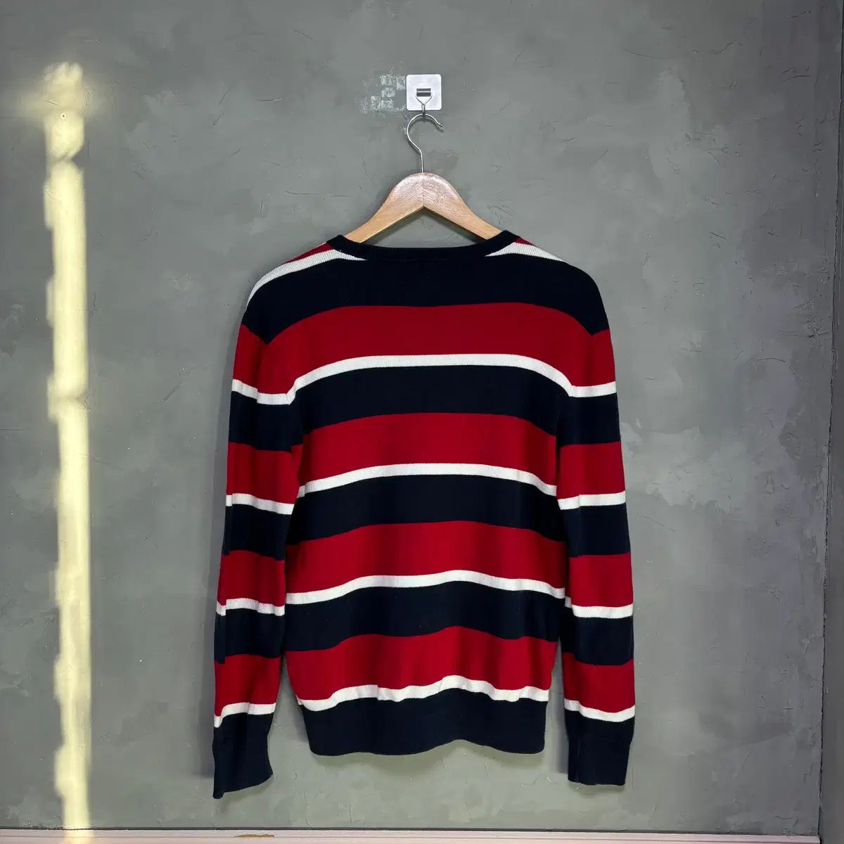 ポロラルフローレン ストライプ ニット レッド ネイビー - メルカリ