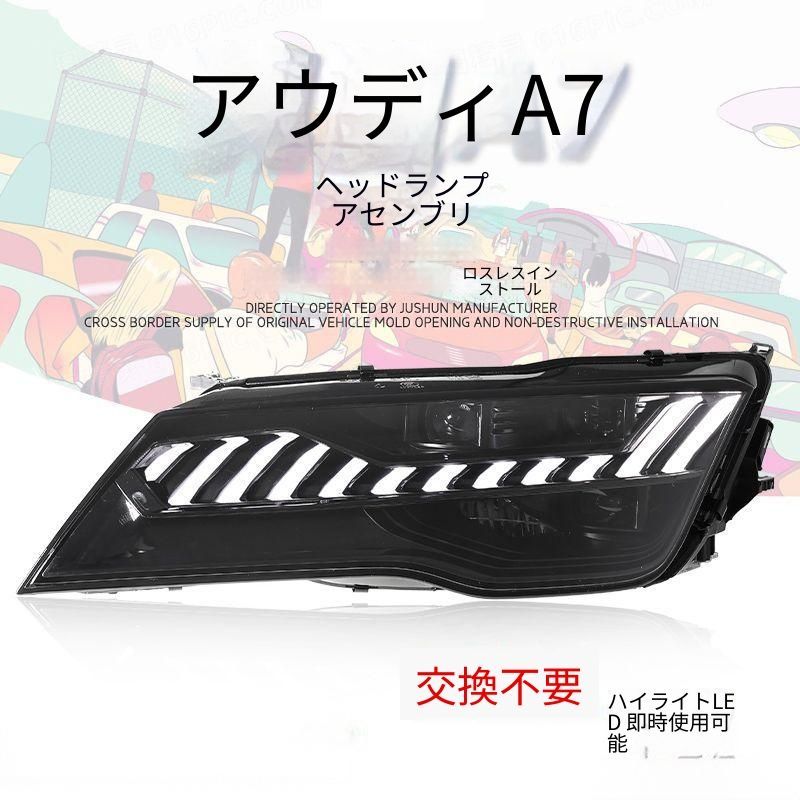 値下げ可能！アウディA7右ヘッドライト 送料無料】アウディAudiA7/A7Sportback11〜14年用RS7デザインヘッド