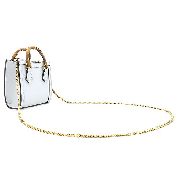 グッチ GUCCI ショルダーバッグ ダイアナ ナノバッグ レザー バンブー 