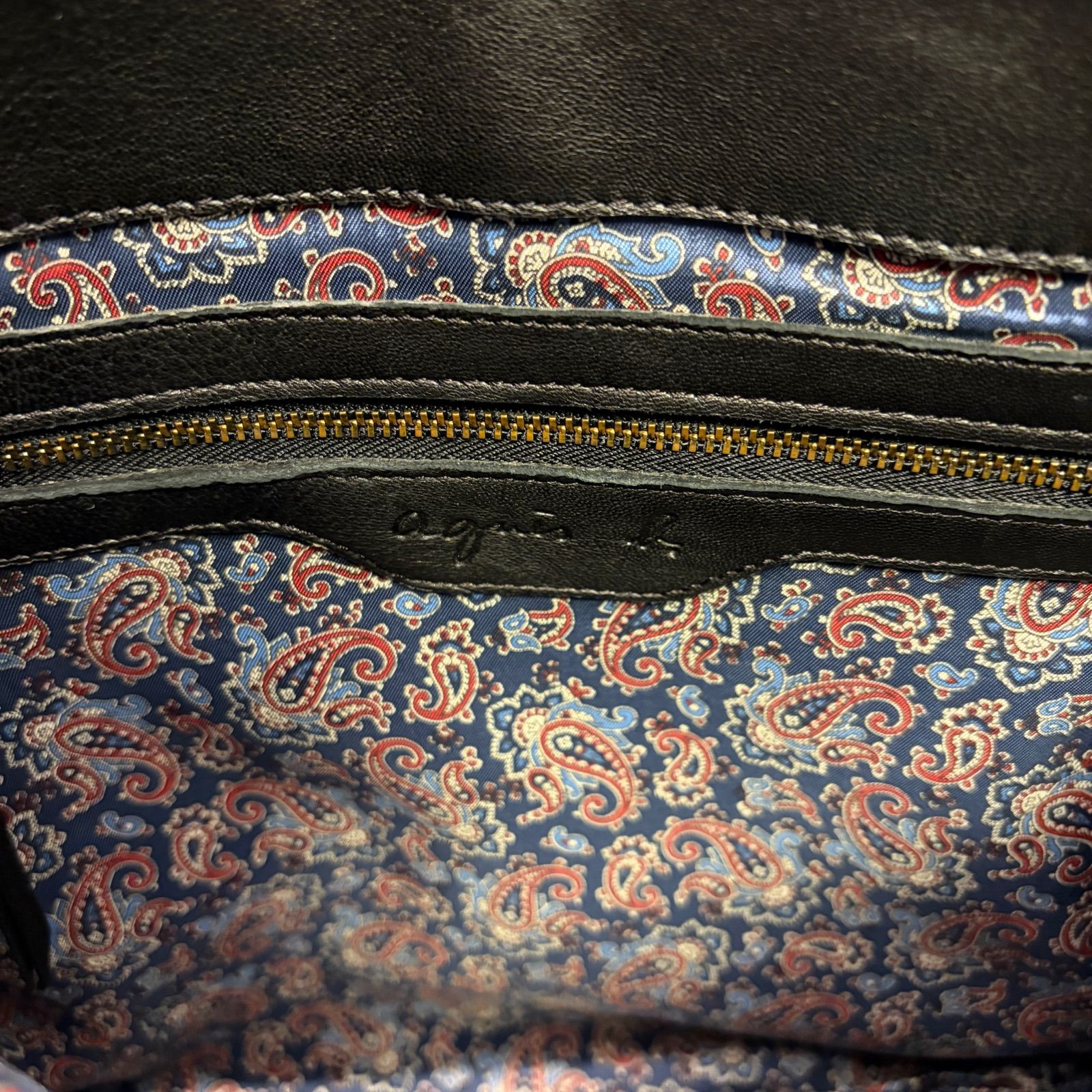 agnès b. アニエスベー CU01 SAC ショルダーバッグ 現行 レザー 